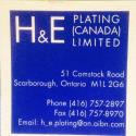 H&E Plating Canada Ltd. company logo