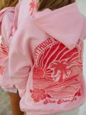 pink palm puff hoodies company logo