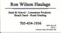 Ron Wilson Sand and Gravel company logo