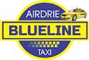 Blueline Airdrie Taxi City Cab company logo