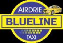 Blueline Airdrie Taxi Cab company logo